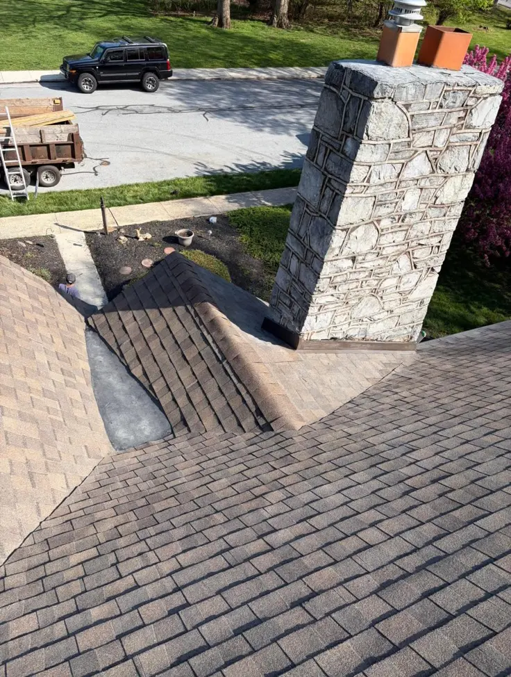 Chimney flashing and repair work by Quietstorm Exteriors in Lancaster, PA